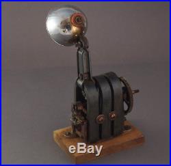 Art deco Tischlampe, Industriedesign 20/30er Jahre Industrielampe (# 6305)
