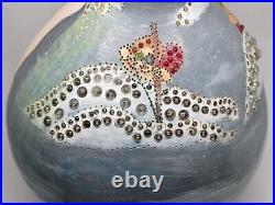 Art deco lamp shade divine defense by Me #art #painting #acrylic #beading