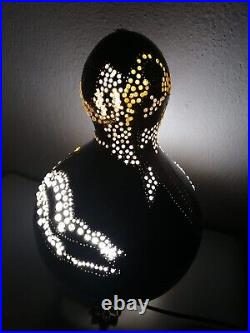 Art deco lamp shade divine defense by Me #art #painting #acrylic #beading