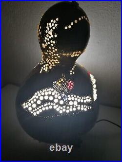 Art deco lamp shade divine defense by Me #art #painting #acrylic #beading