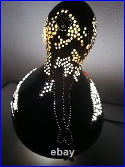 Art deco lamp shade divine defense by Me #art #painting #acrylic #beading