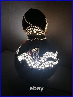 Art deco lamp shade divine defense by Me #art #painting #acrylic #beading