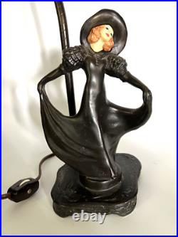 Artur Rubinstein Foundry Vienna Art Deco Lady Dancing Lamp 16 Tall Figure
