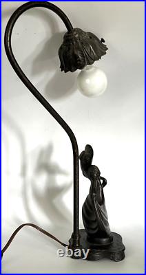 Artur Rubinstein Foundry Vienna Art Deco Lady Dancing Lamp 16 Tall Figure
