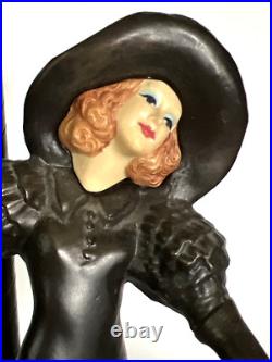 Artur Rubinstein Foundry Vienna Art Deco Lady Dancing Lamp 16 Tall Figure