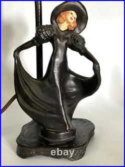 Artur Rubinstein Foundry Vienna Art Deco Lady Dancing Lamp 16 Tall Figure