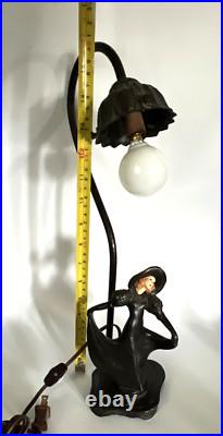 Artur Rubinstein Foundry Vienna Art Deco Lady Dancing Lamp 16 Tall Figure