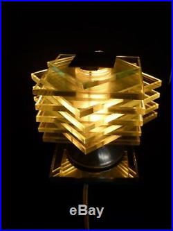 Authentique Lampe Moderniste Cubique Art Deco Desny Vers 1930