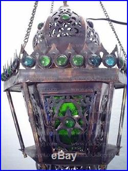 B6 Antique Reproduction Art Deco Handmade Egyptian Hanging Lamp