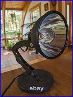 BAUSCH & LOMB TASK LAMP 1930s Industrial Black Metal Task Lamp Functioning