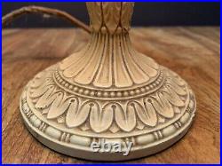 BELLOVA LAMP Signed SHADE & BASE Antique Boudoir Etched & Reverse Ptd Art Deco
