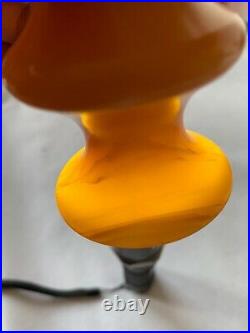 Bakelite Catalin cherry Amber Art deco vintage 2x Lamp Foot 703gr