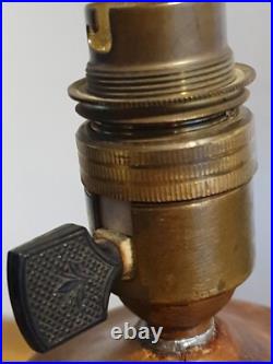 Base Lamp Art Deco Wooden. Hauteur 36 CM