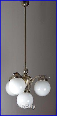 Bauhaus Art Deco Deckenlampe Nickel