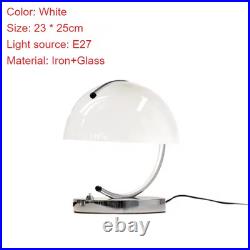 Bauhaus Orange / White Table Lamp Minimalist Art Deco Mushroom Night Light