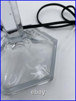 Beautiful! 1920's Art Deco Boudoir Lamp Glass Base&Pink Tulip Shade Cloth Cord