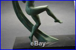 Beautiful Antique French ART DECO 1930's Lamp with Dancing Nude