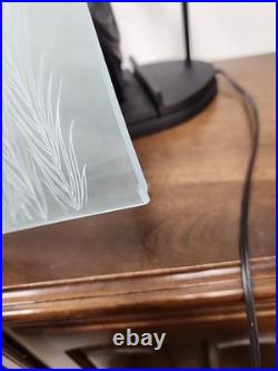 Beautiful Art Deco Dancer Peacock Frosted Lamp