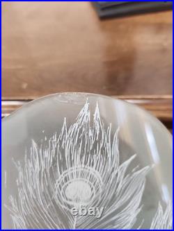 Beautiful Art Deco Dancer Peacock Frosted Lamp