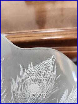 Beautiful Art Deco Dancer Peacock Frosted Lamp