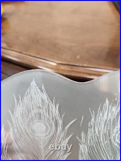 Beautiful Art Deco Dancer Peacock Frosted Lamp