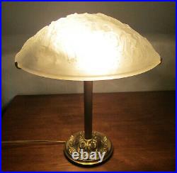 Beautiful French Art Deco Table Lamp 1925 Signed Muller Freres Luneville