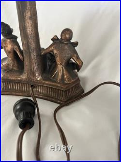 Beautiful Vintage 1930's Copper Finished Musician Art Deco Lamp Working