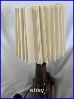 Beautiful Vintage 1930's Copper Finished Musician Art Deco Lamp Working