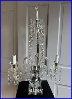 Big 26 Art Deco Crystal Girandole Table Chandelier Table Lamp Candelabra