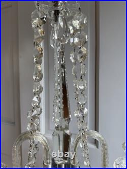 Big 26 Art Deco Crystal Girandole Table Chandelier Table Lamp Candelabra