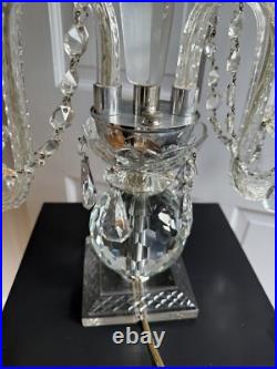Big 26 Art Deco Crystal Girandole Table Chandelier Table Lamp Candelabra
