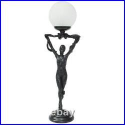 Black Lamp, Art Deco Lamp, Diana Table Lamp, Table Lamp, Lady Lamp