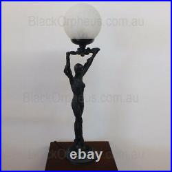 Black Lamp, Art Deco Lamp, Diana Table Lamp, Table Lamp, Lady Lamp