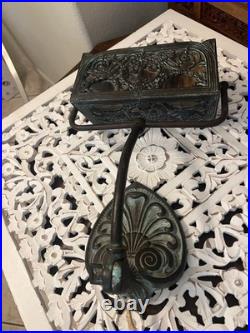 Bradley and Hubbard Art Deco Vtg Cast Iron Hardwired Electric Tilting Glass Lamp