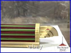 Brass Art Deco Wall Sconce Light Fixture with Glass Rods Theater Style Lamp