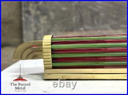 Brass Art Deco Wall Sconce Light Fixture with Glass Rods Theater Style Lamp