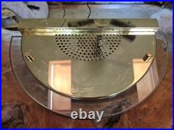 Brass Glass Art Deco Wall Sconce Demilune Sconces Halo Half Moon Vintage