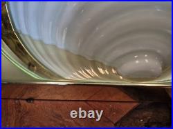 Brass Glass Art Deco Wall Sconce Demilune Sconces Halo Half Moon Vintage