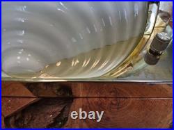 Brass Glass Art Deco Wall Sconce Demilune Sconces Halo Half Moon Vintage