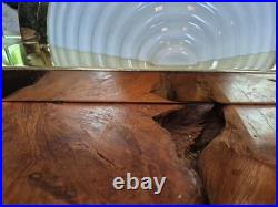 Brass Glass Art Deco Wall Sconce Demilune Sconces Halo Half Moon Vintage