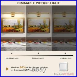 Brass Picture Lights for Wall Hardwired LED Picture Frame Light Dimmable Pain