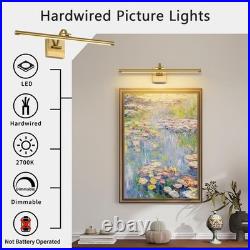 Brass Picture Lights for Wall Hardwired LED Picture Frame Light Dimmable Pain
