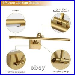 Brass Picture Lights for Wall Hardwired LED Picture Frame Light Dimmable Pain