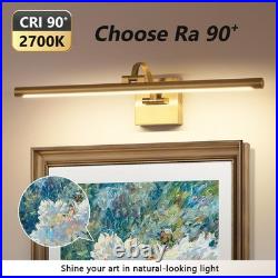 Brass Picture Lights for Wall Hardwired LED Picture Frame Light Dimmable Pain
