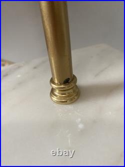 Brass Starburst Art Deco Lamp Marble Base Heavy