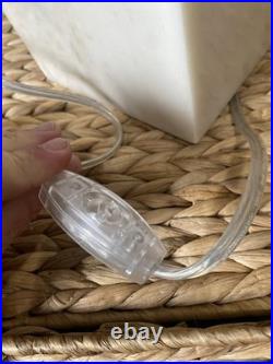 Brass Starburst Art Deco Lamp Marble Base Heavy