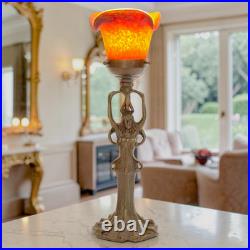 Bronze Art Deco Table Lamp L'Étoile Rouge Unique