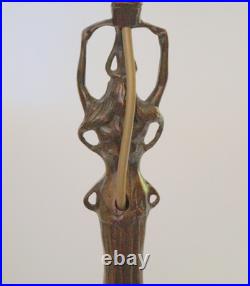 Bronze Art Deco Table Lamp L'Étoile Rouge Unique