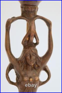 Bronze Art Deco Table Lamp L'Étoile Rouge Unique
