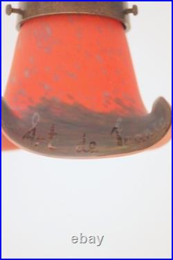 Bronze Art Deco Table Lamp L'Étoile Rouge Unique